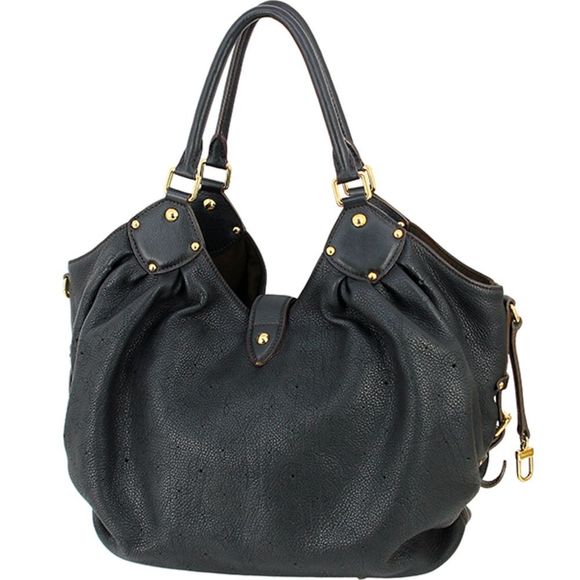 Louis Vuitton XL Mahina Leather Noir Black Calf Leather Shoulder Bag - Picture 2 of 6